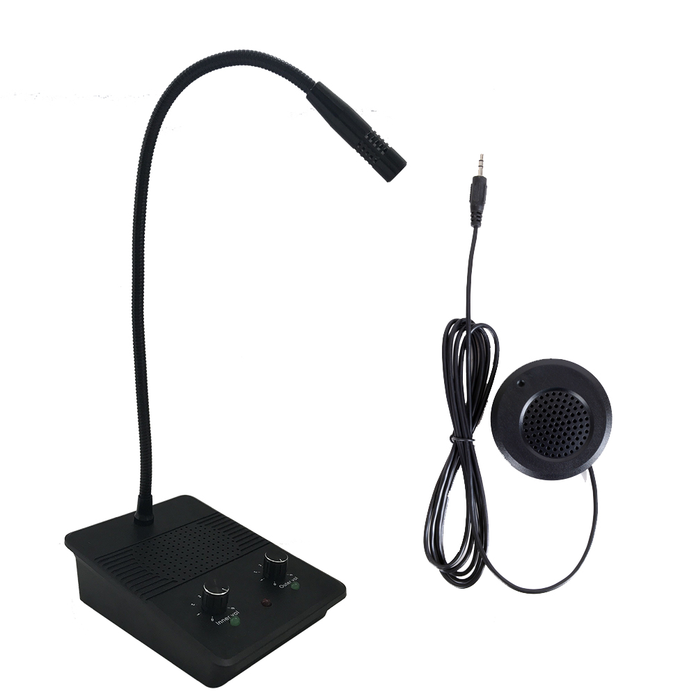 Dual Bank or Hospital window intercom speaker system in black color