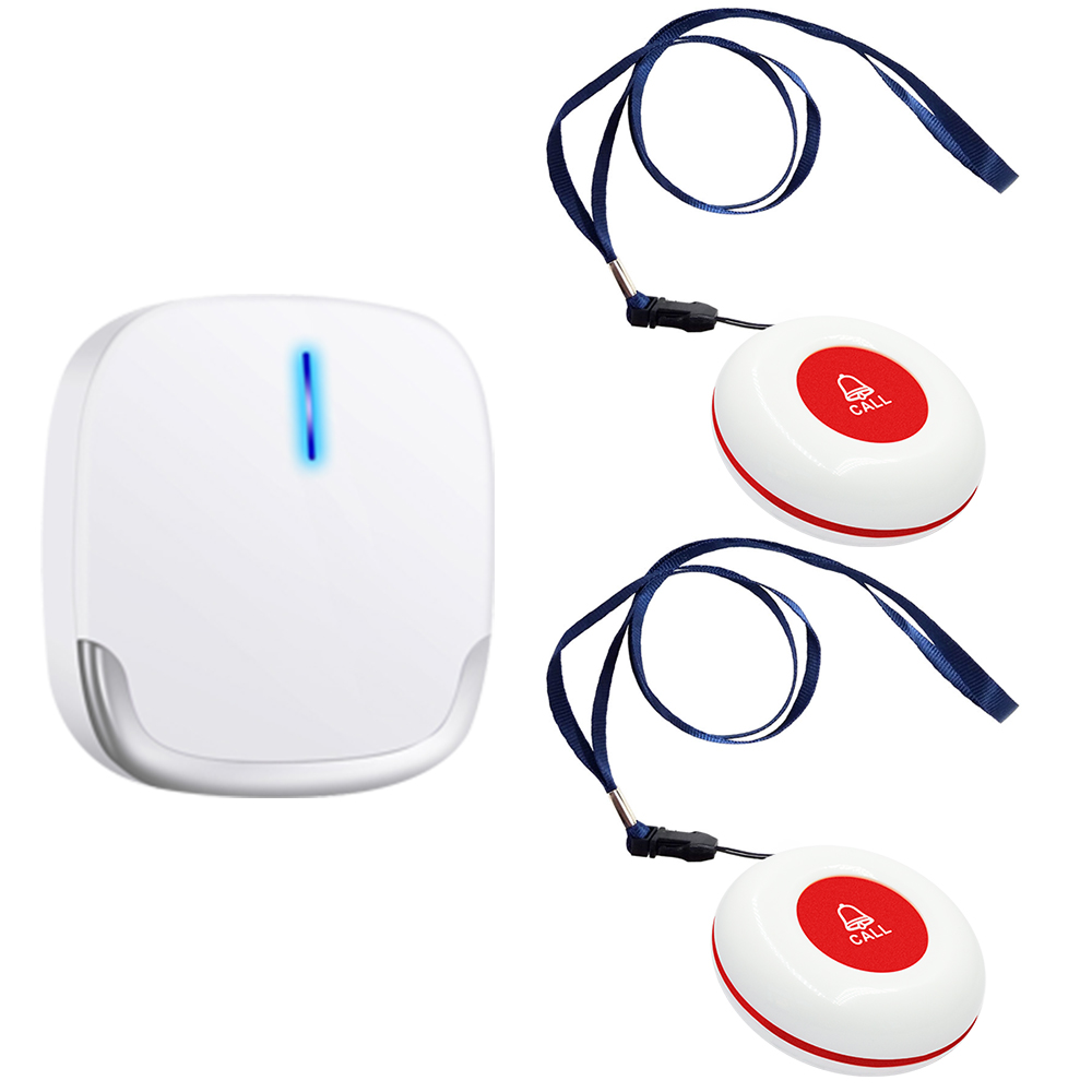 Doorbell work with waterproof call button with lanyard for Elderly