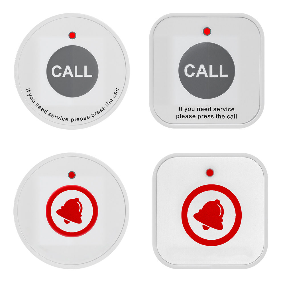 CTT26 CTT27 Call Button in round or square shape, restaurant calling system, call buttons for table or room can work with any of our receivers.